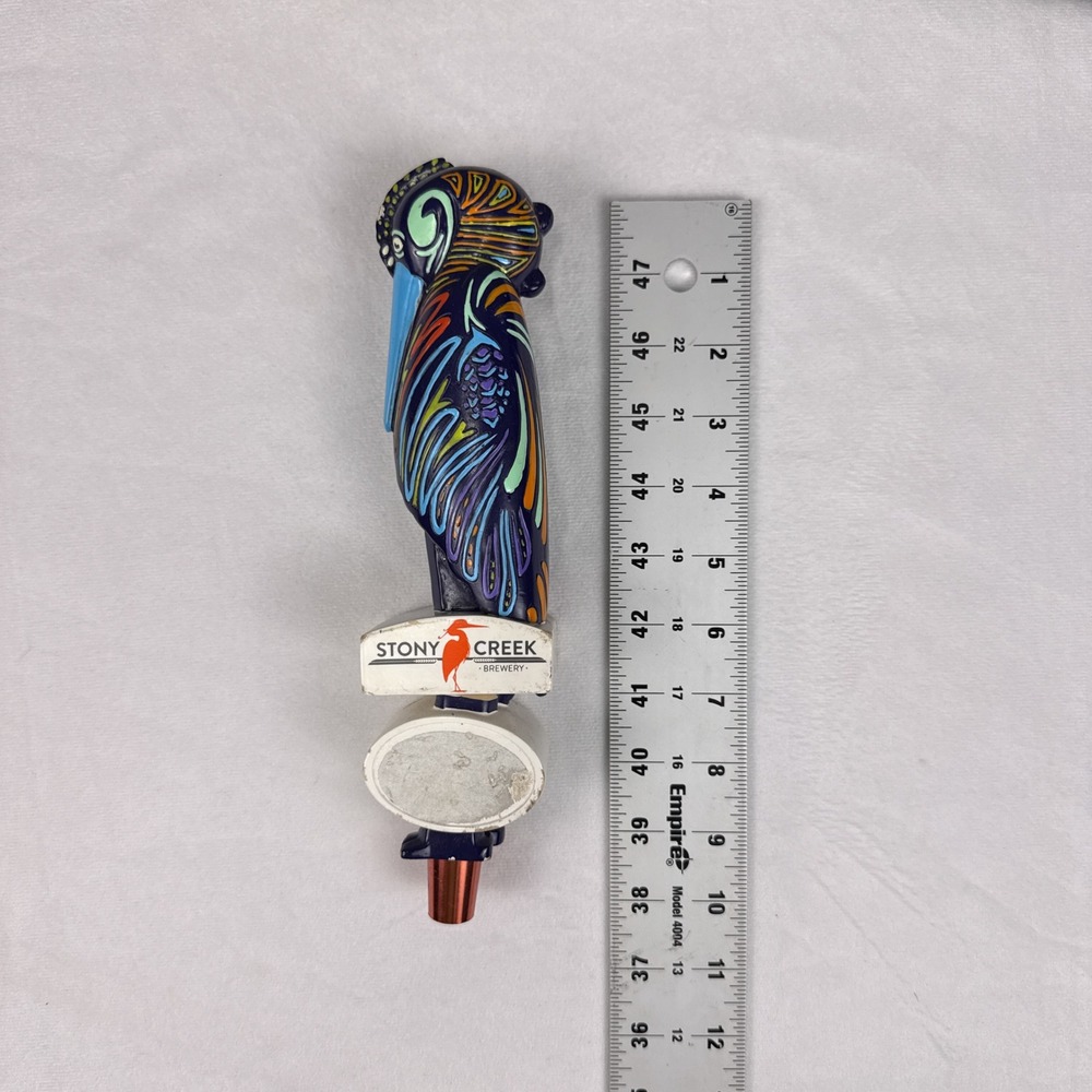 Stony Creek Brewery Beer Tap Handle Colorful Figural Bird Design 11.5 Inch - Picture 5 of 5